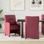 Spisebordsstole med hjul 2 pcs Vinrød 57 x 67 x 95 cm Stof
