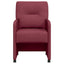 Spisebordsstole med hjul 2 pcs Vinrød 57 x 67 x 95 cm Stof