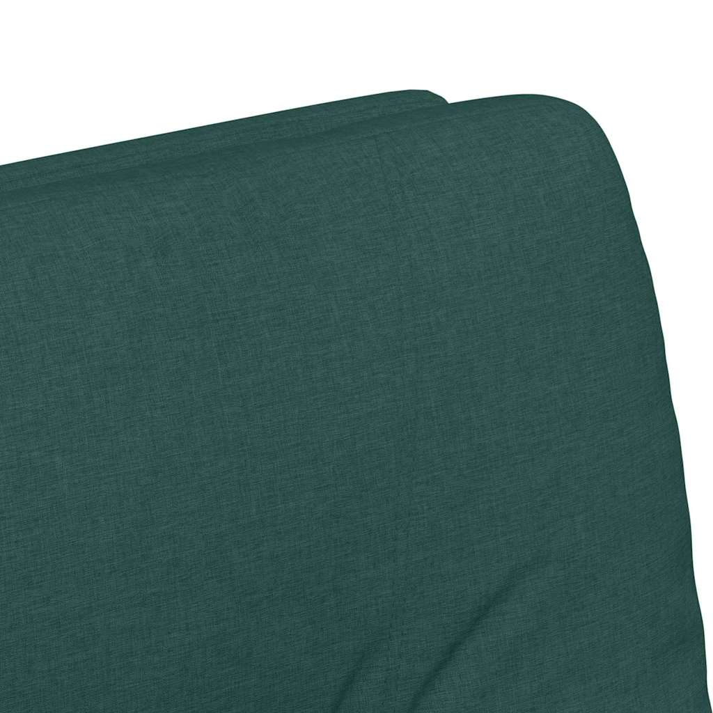 Spisebordsstole med hjul 2 pcs Mørkegrøn 57 x 67 x 95 cm Stof