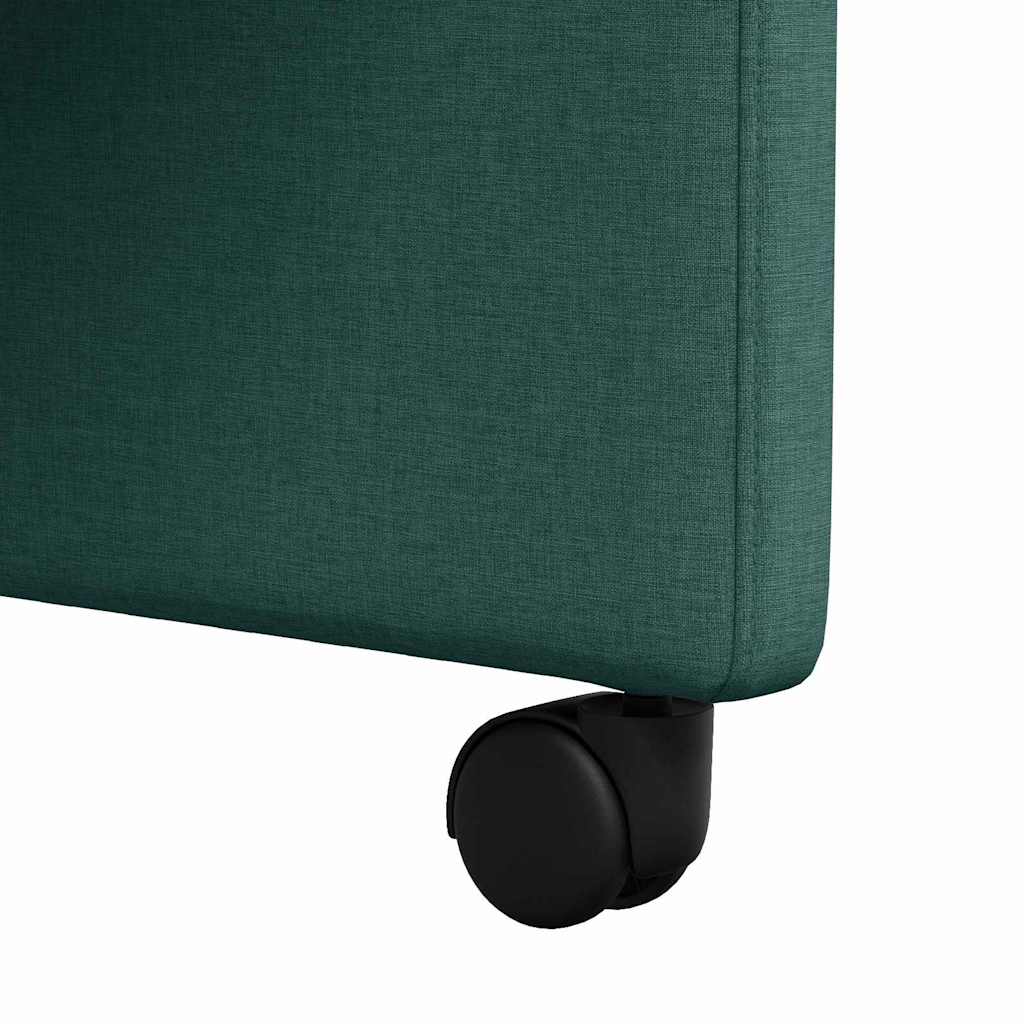 Spisebordsstole med hjul 2 pcs Mørkegrøn 57 x 67 x 95 cm Stof