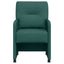 Spisebordsstole med hjul 2 pcs Mørkegrøn 57 x 67 x 95 cm Stof