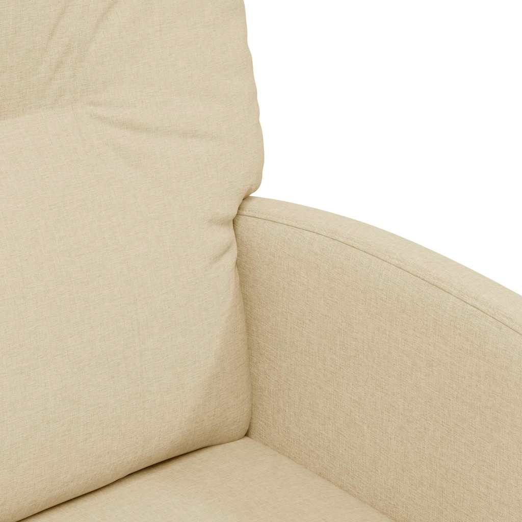 Spisebordsstole med hjul 2 pcs Creme 57 x 67 x 95 cm Stof