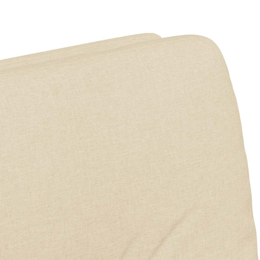 Spisebordsstole med hjul 2 pcs Creme 57 x 67 x 95 cm Stof
