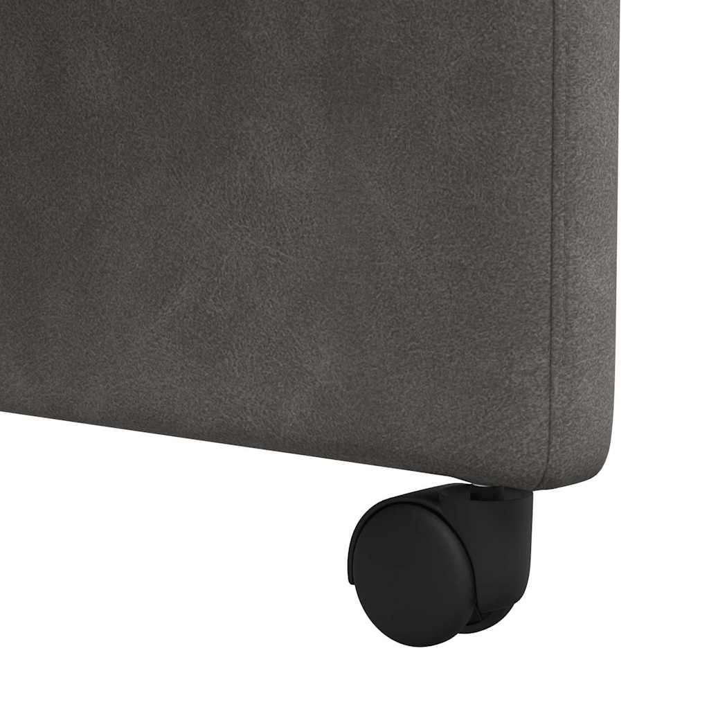 Spisebordsstole med hjul 2 pcs Sort 58 x 67 x 97 cm Kunstlæder