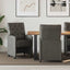 Spisebordsstole med hjul 2 pcs Sort 58 x 67 x 97 cm Kunstlæder