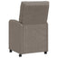 Spisebordsstole med hjul 2 pcs Grå 58 x 67 x 97 cm Kunstlæder