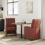 Spisebordsstole med hjul 2 pcs Skinnende brun 58 x 67 x 97 cm