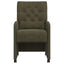 Spisebordsstole med hjul 2 pcs Army grøn 58 x 67 x 97 cm