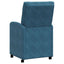 Spisebordsstole med hjul 2 pcs Blå 58 x 67 x 97 cm Fløjl