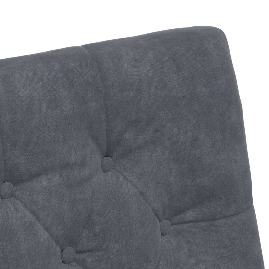 Spisebordsstole med hjul 2 pcs Mørkegrå 58 x 67 x 97 cm Fløjl
