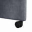 Spisebordsstole med hjul 2 pcs Mørkegrå 58 x 67 x 97 cm Fløjl