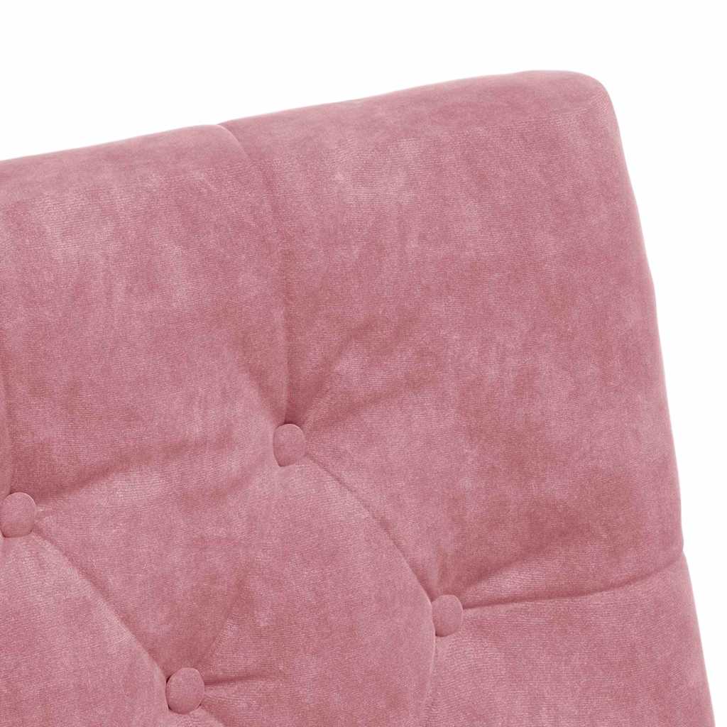 Spisebordsstole med hjul 2 pcs Lyserød 58 x 67 x 97 cm Fløjl