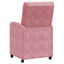 Spisebordsstole med hjul 2 pcs Lyserød 58 x 67 x 97 cm Fløjl
