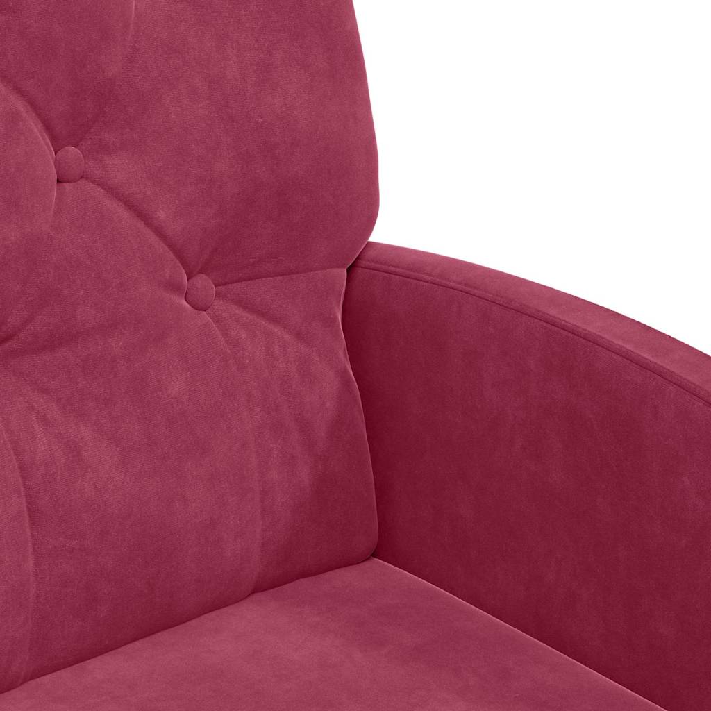 Spisebordsstole med hjul 2 pcs Vinrød 58 x 67 x 97 cm Fløjl