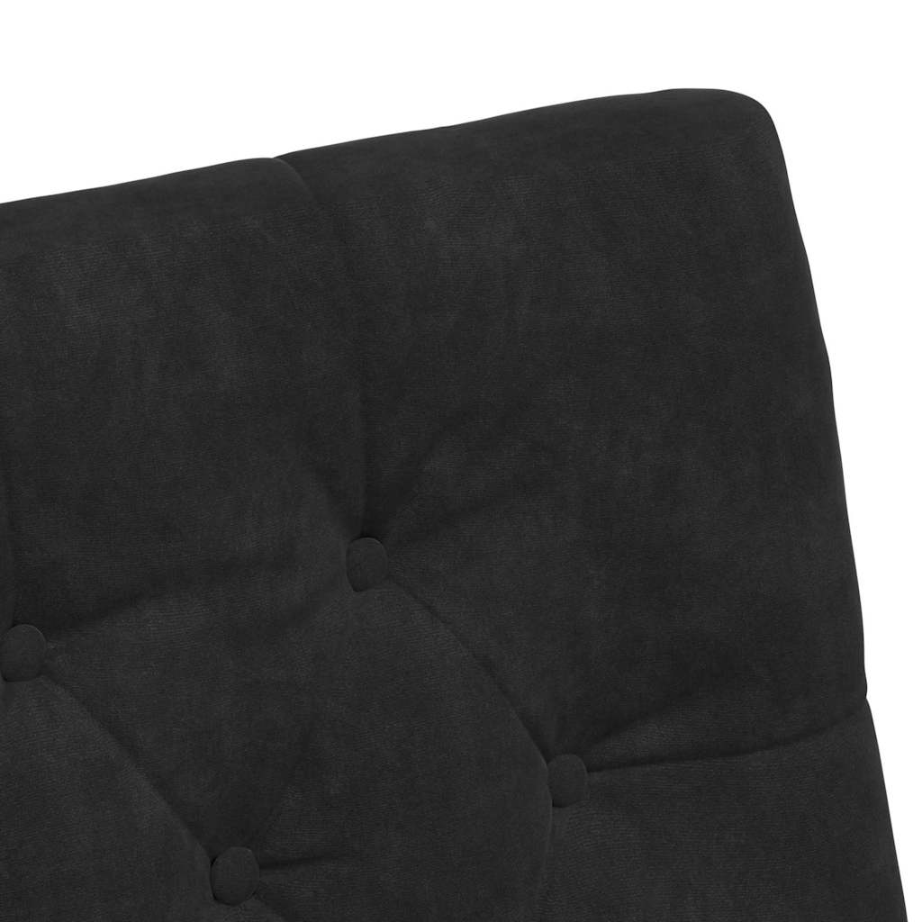 Spisebordsstole med hjul 2 pcs Sort 58 x 67 x 97 cm Fløjl