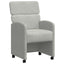 Spisebordsstole med hjul 2 pcs Lysegrå 58 x 65 x 98 cm Fløjl