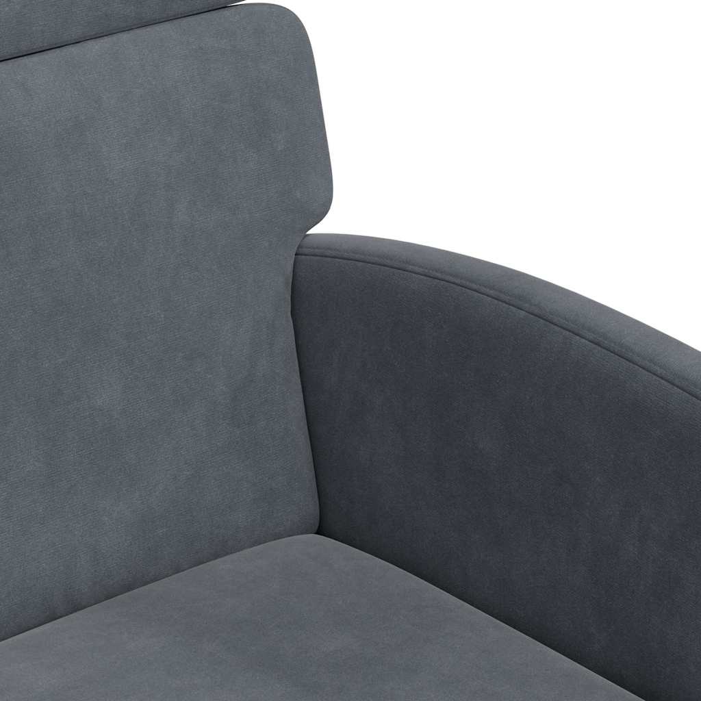Spisebordsstole med hjul 2 pcs Mørkegrå 58 x 65 x 98 cm Fløjl