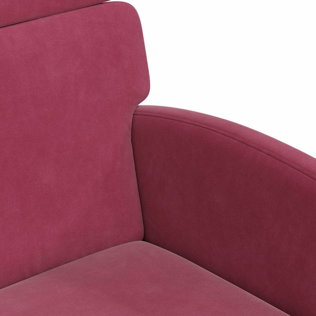 Spisebordsstole med hjul 2 pcs Vinrød 58 x 65 x 98 cm Fløjl