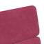 Spisebordsstole med hjul 2 pcs Vinrød 58 x 65 x 98 cm Fløjl