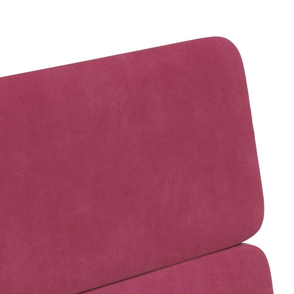 Spisebordsstole med hjul 2 pcs Vinrød 58 x 65 x 98 cm Fløjl