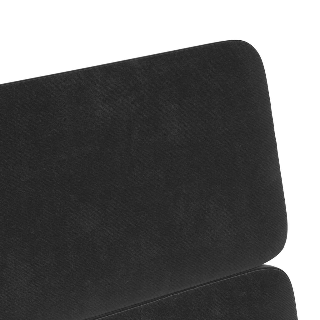 Spisebordsstole med hjul 2 pcs Sort 58 x 65 x 98 cm Fløjl