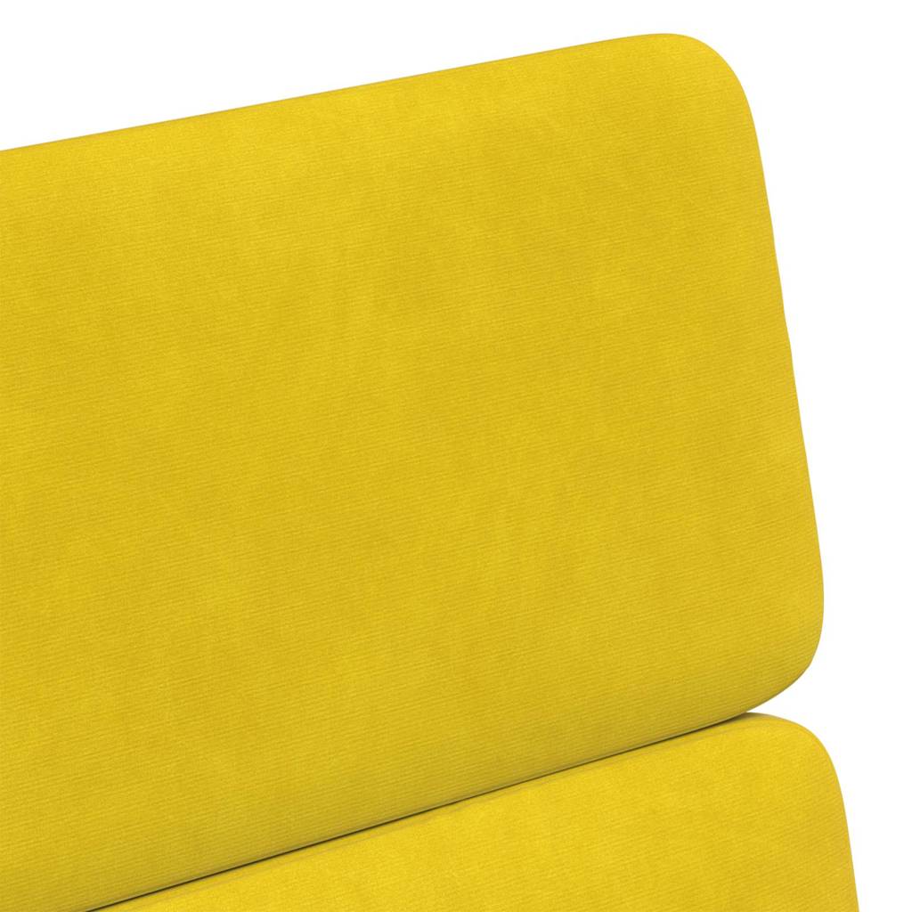 Spisebordsstole med hjul 2 pcs Gul 58 x 65 x 98 cm Fløjl