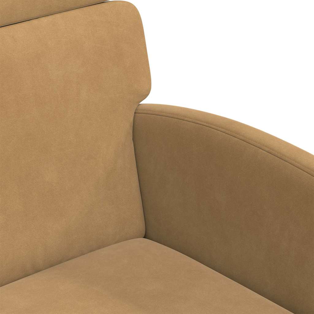 Spisebordsstole med hjul 2 pcs Brun 58 x 65 x 98 cm Fløjl
