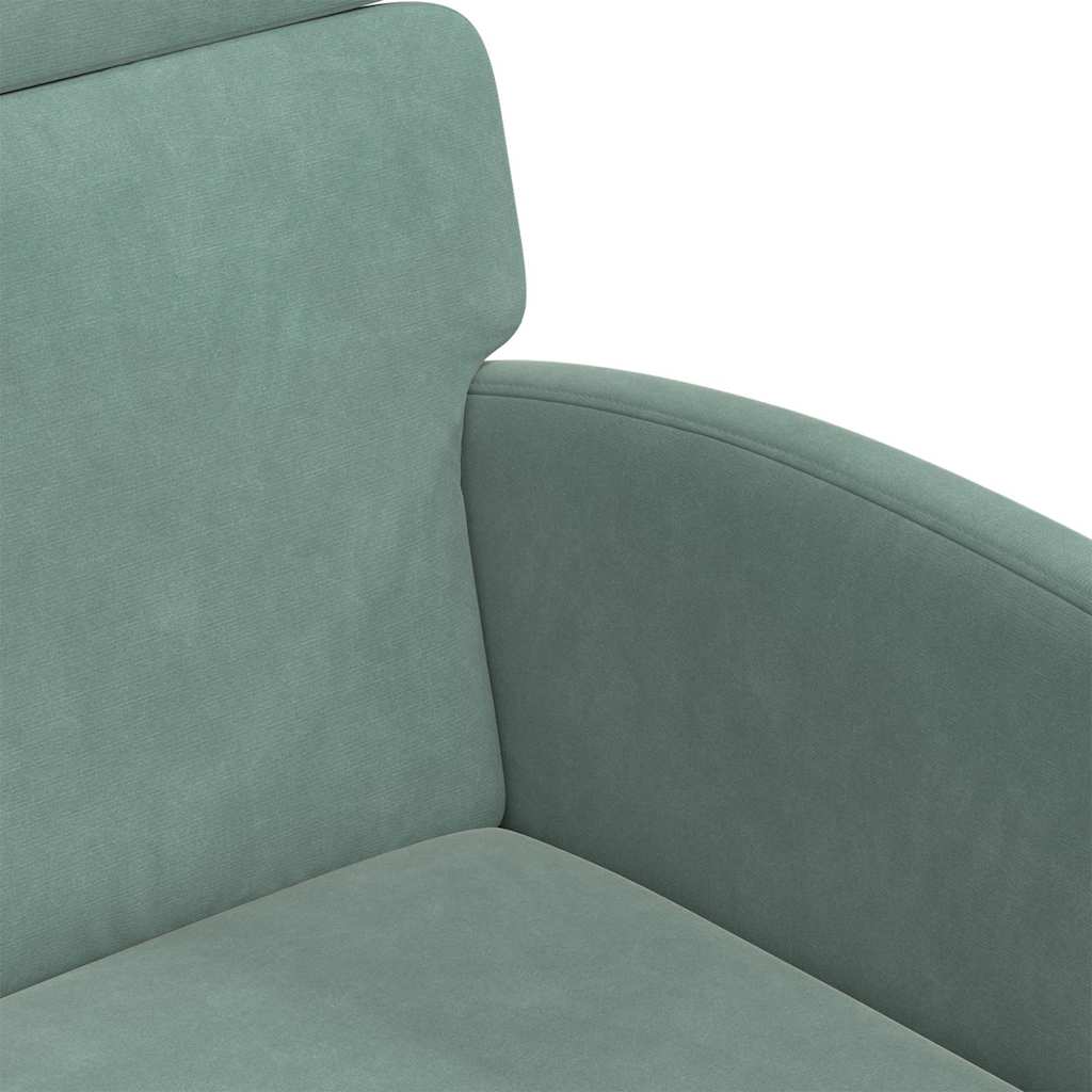 Spisebordsstole med hjul 2 pcs havgrøn 58 x 65 x 98 cm Fløjl