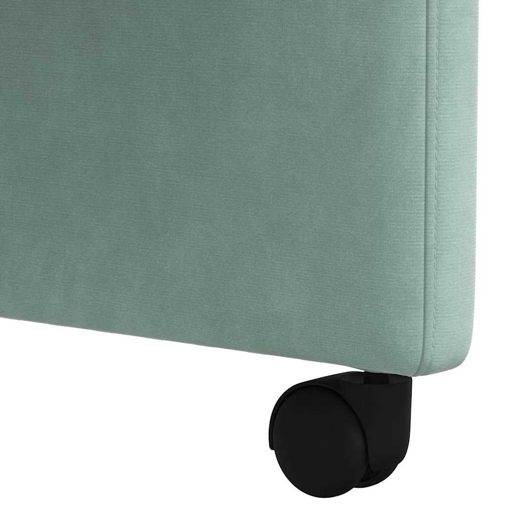 Spisebordsstole med hjul 2 pcs havgrøn 58 x 65 x 98 cm Fløjl