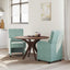 Spisebordsstole med hjul 2 pcs havgrøn 58 x 65 x 98 cm Fløjl