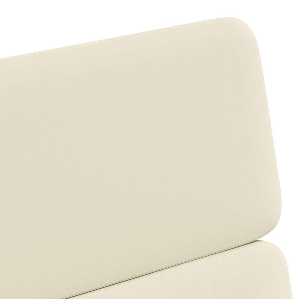 Spisebordsstole med hjul 2 pcs Creme 58 x 65 x 98 cm Kunstlæder