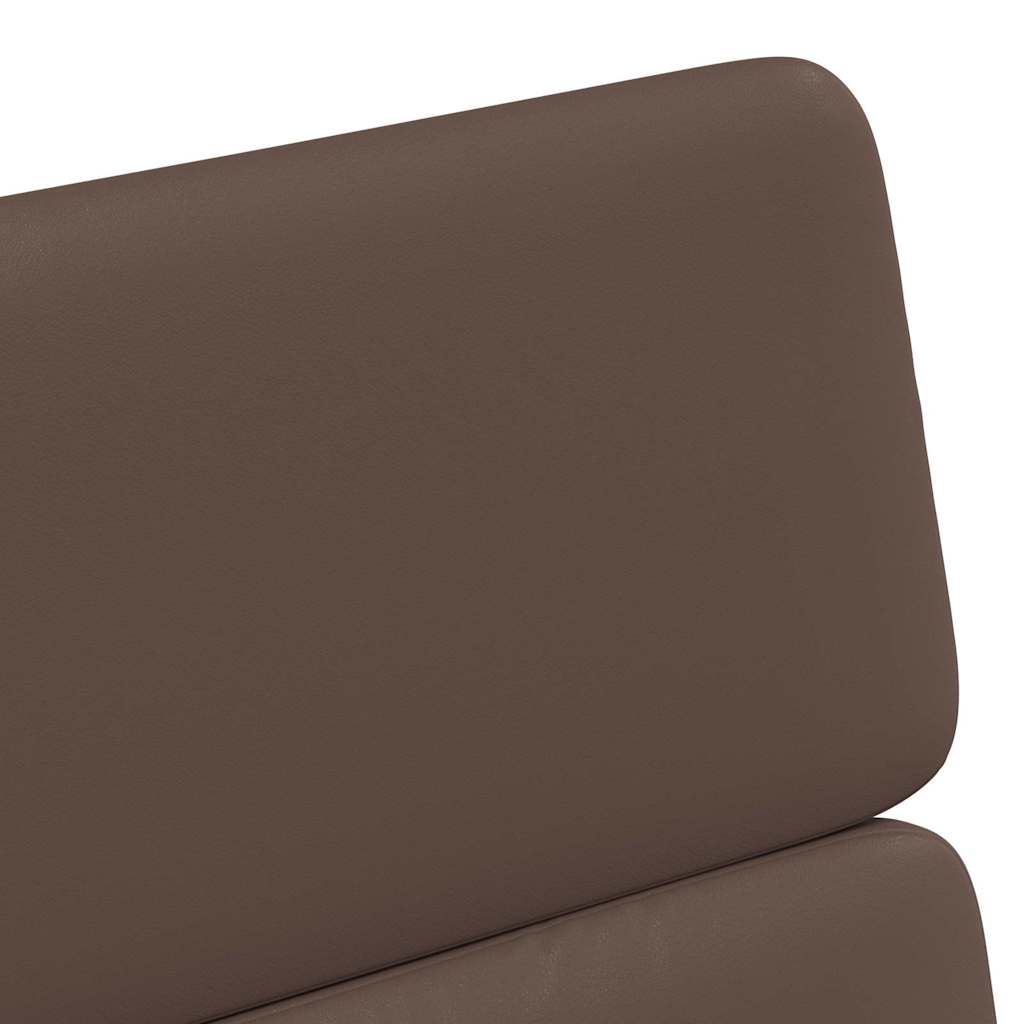 Spisebordsstole med hjul 2 pcs Brun 58 x 65 x 98 cm Kunstlæder