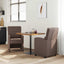 Spisebordsstole med hjul 2 pcs Brun 58 x 65 x 98 cm Kunstlæder