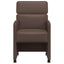 Spisebordsstole med hjul 2 pcs Brun 58 x 65 x 98 cm Kunstlæder