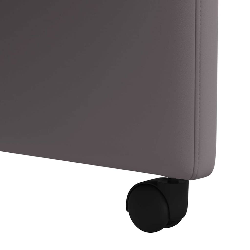 Spisebordsstole med hjul 2 pcs Grå 58 x 65 x 98 cm Kunstlæder