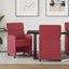 Spisebordsstole med hjul med hjul 2 pcs Vinrød 58 x 65 x 98 cm