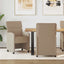 Spisebordsstole med hjul 2 pcs Cappuccino 58 x 65 x 98 cm