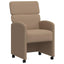 Spisebordsstole med hjul 2 pcs Cappuccino 58 x 65 x 98 cm