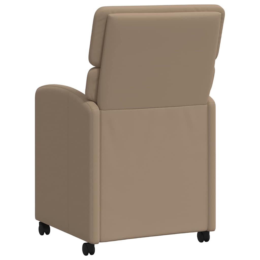 Spisebordsstole med hjul 2 pcs Cappuccino 58 x 65 x 98 cm
