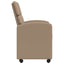 Spisebordsstole med hjul 2 pcs Cappuccino 58 x 65 x 98 cm