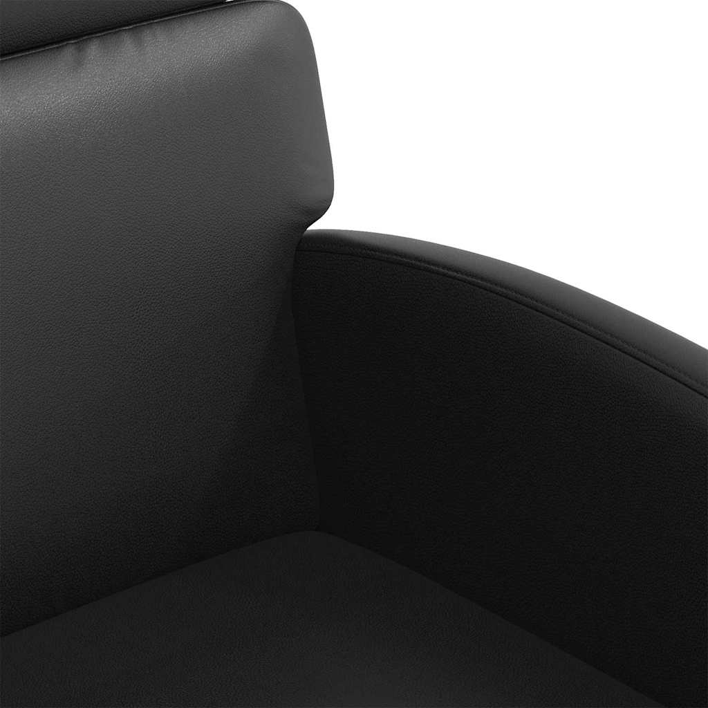Spisebordsstole med hjul 2 pcs Sort 58 x 65 x 98 cm Kunstlæder