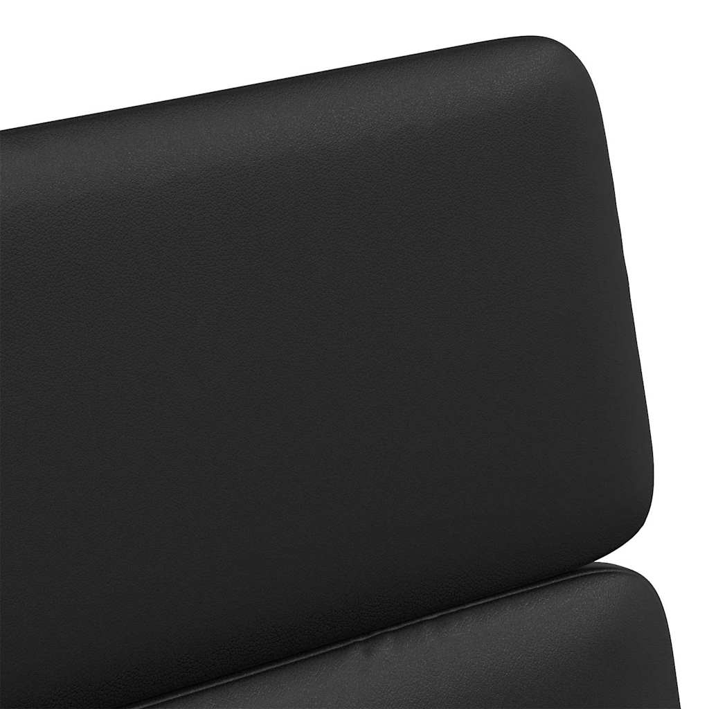 Spisebordsstole med hjul 2 pcs Sort 58 x 65 x 98 cm Kunstlæder