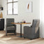 Spisebordsstole med hjul 2 pcs Sort 58 x 67 x 97 cm Kunstlæder