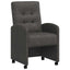 Spisebordsstole med hjul 2 pcs Sort 58 x 67 x 97 cm Kunstlæder