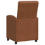 Spisebordsstole med hjul 2 pcs Brun 58 x 67 x 97 cm Kunstlæder