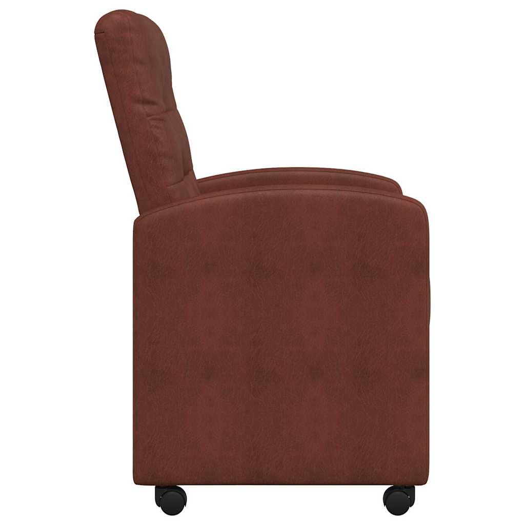 Spisebordsstole med hjul 2 pcs Skinnende brun 58 x 67 x 97 cm