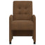 Spisebordsstole med hjul med hjul 2 pcs Brun 58 x 67 x 97 cm