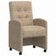 Spisebordsstole med hjul med hjul 2 pcs Lysegrå 58 x 67 x 97 cm