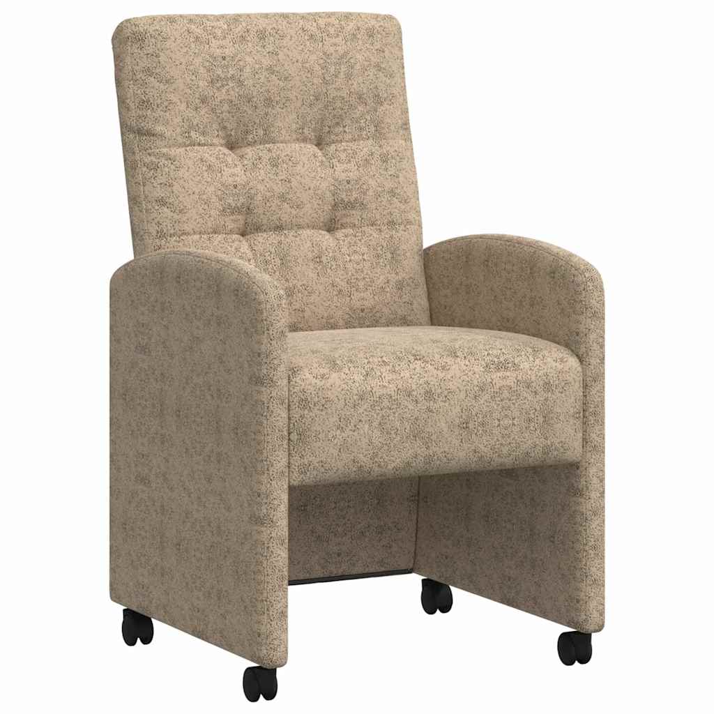 Spisebordsstole med hjul med hjul 2 pcs Lysegrå 58 x 67 x 97 cm