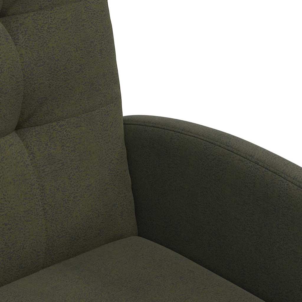Spisebordsstole med hjul 2 pcs Army grøn 58 x 67 x 97 cm